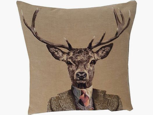 Lovergreen cushion motif cushion deer head with tie