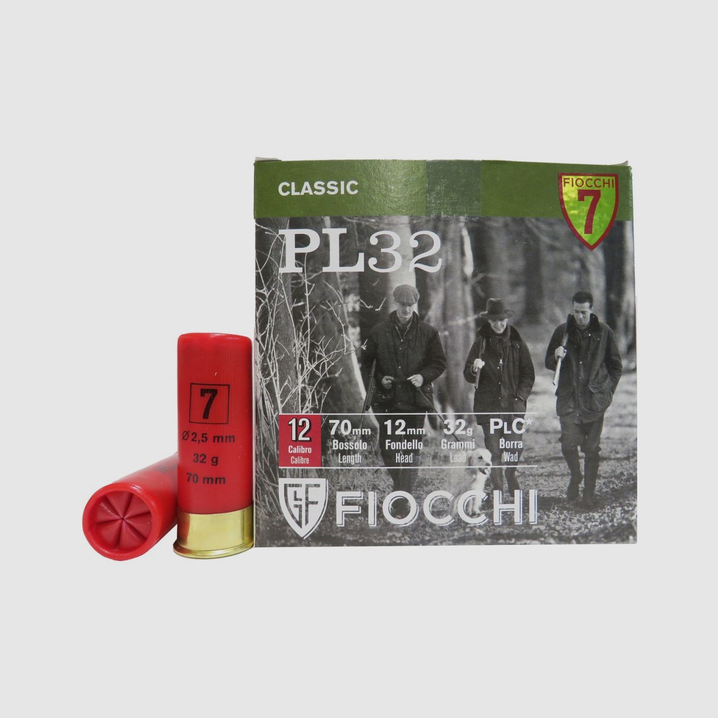 Fiocchi PL 32 Patronen Kal. 12/70 32 g Bleischrot 7