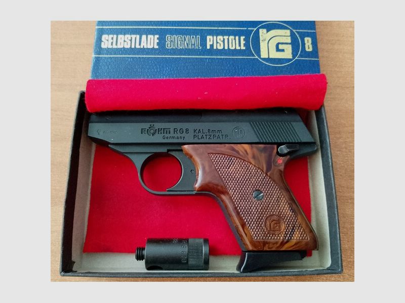 Seltene Röhm RG 8 im Kaliber 8 mm Knall/ PTB 412 mit OVP!