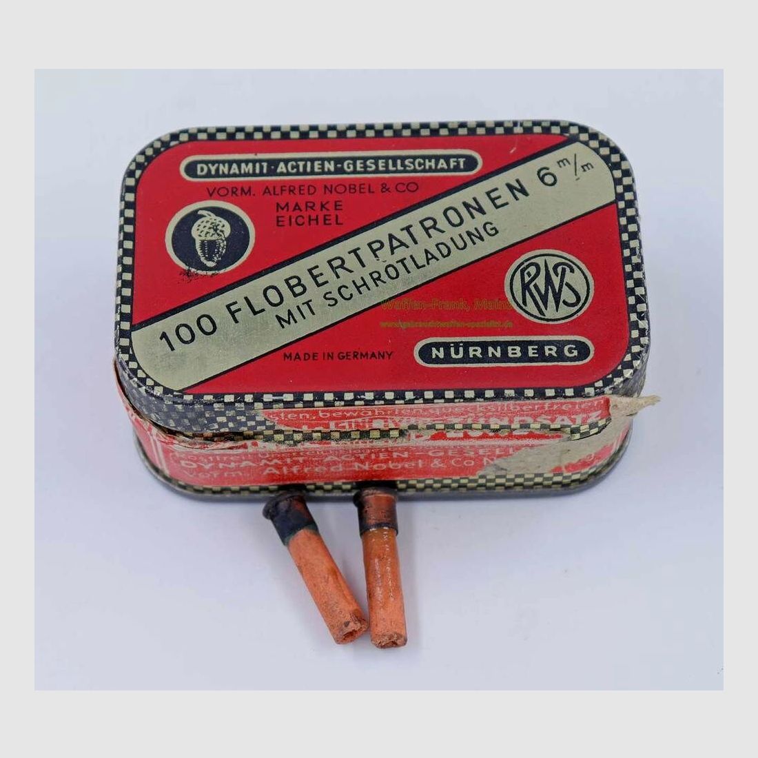 RWS (Dynamit AG) Nuremberg Flobert in original tin can 6mm Flobert simple