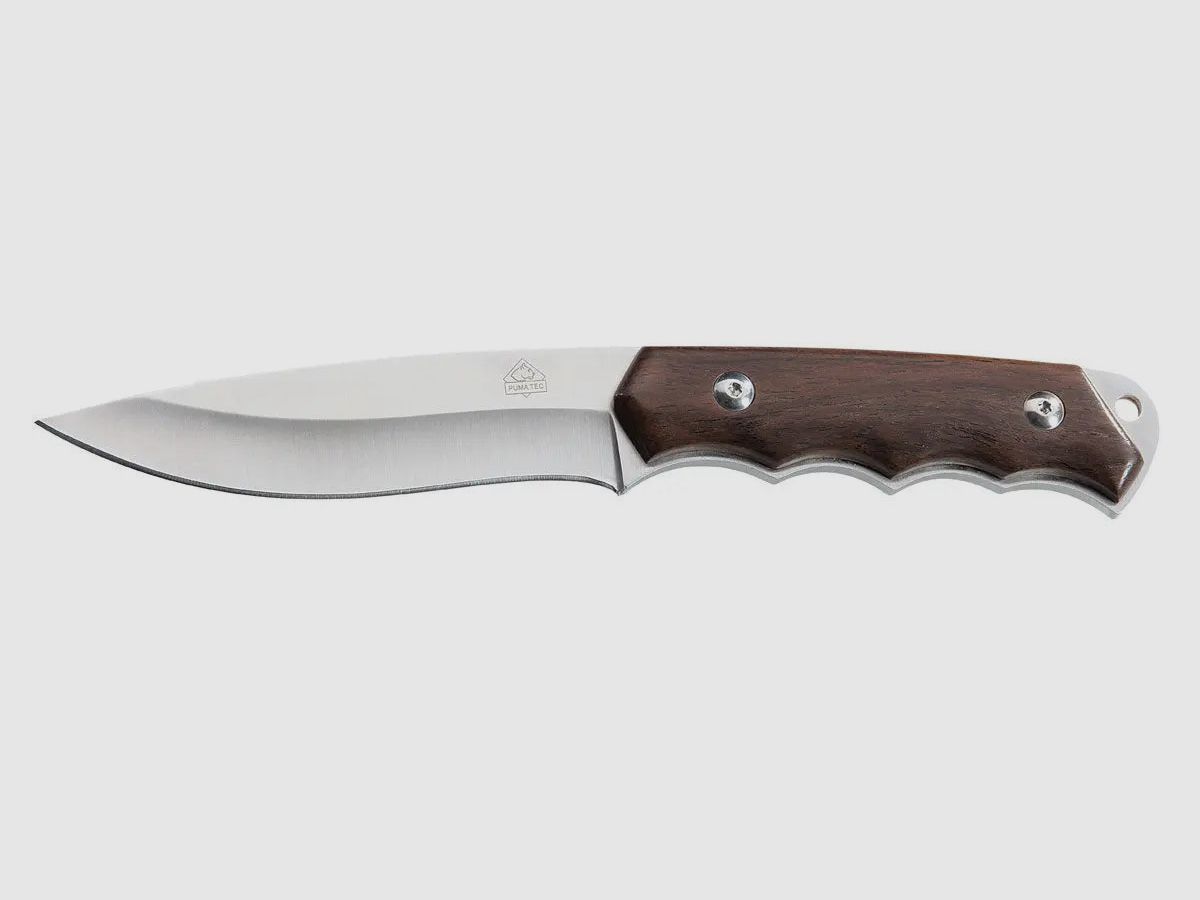 Coltello da cintura PUMA TEC con sovrapposizione in legno