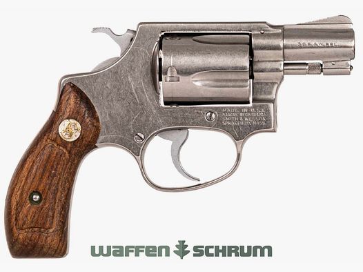 Smith & Wesson 60 .38 Special, houten grippanelen, looplengte: 1 3/4 inch