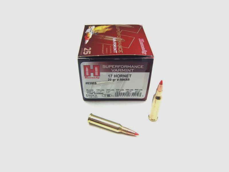 Hornady V-Max Kal. 17 Hornet - 1,3g/20gr