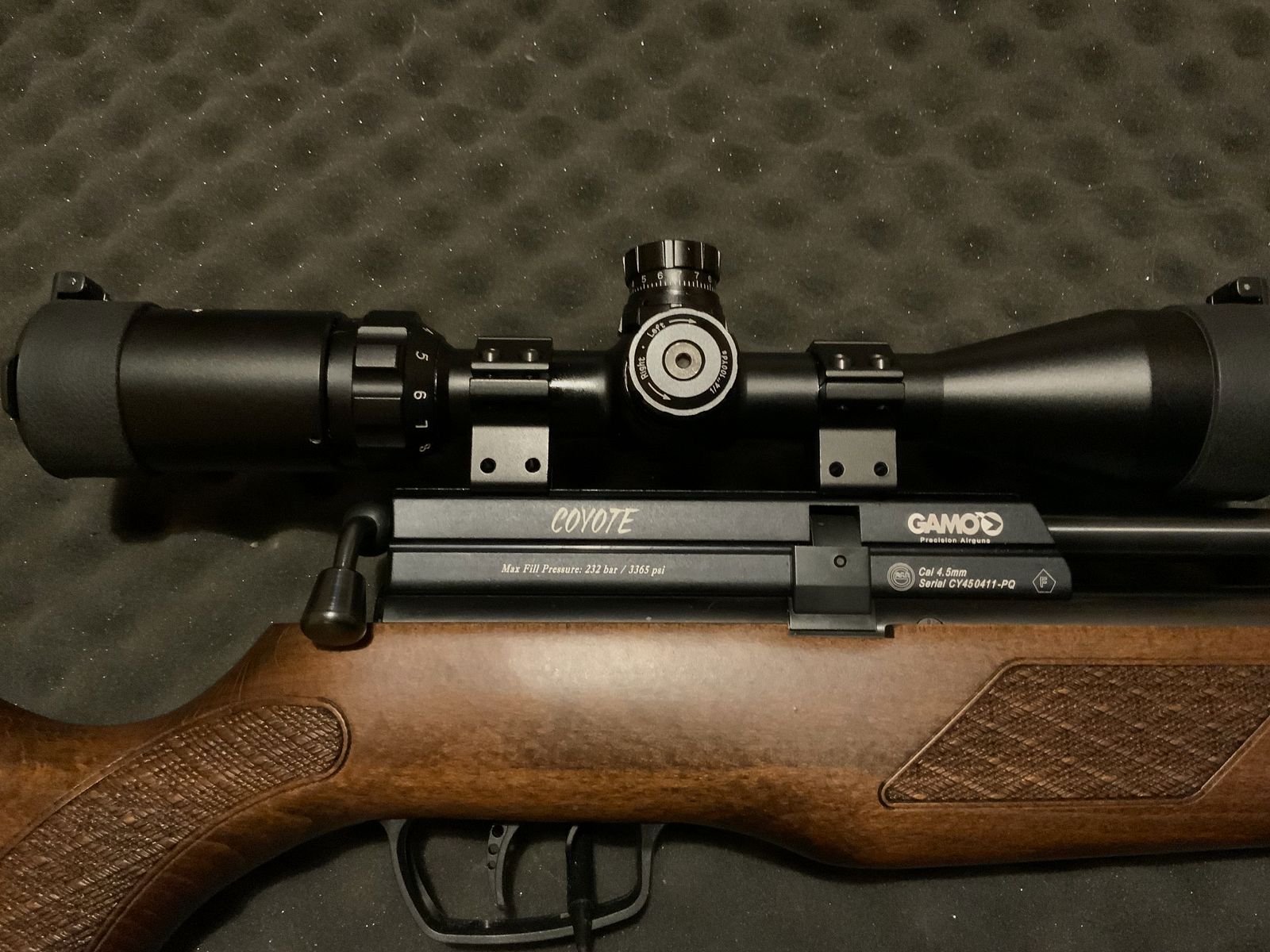 Gamo Coyote Wood PCP Pressluftgewehr Luftgewehr Huma Air