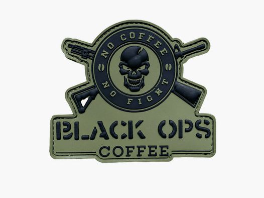 BLACK OPS KOFFIE Skull Patch Geen Koffie Geen Strijd