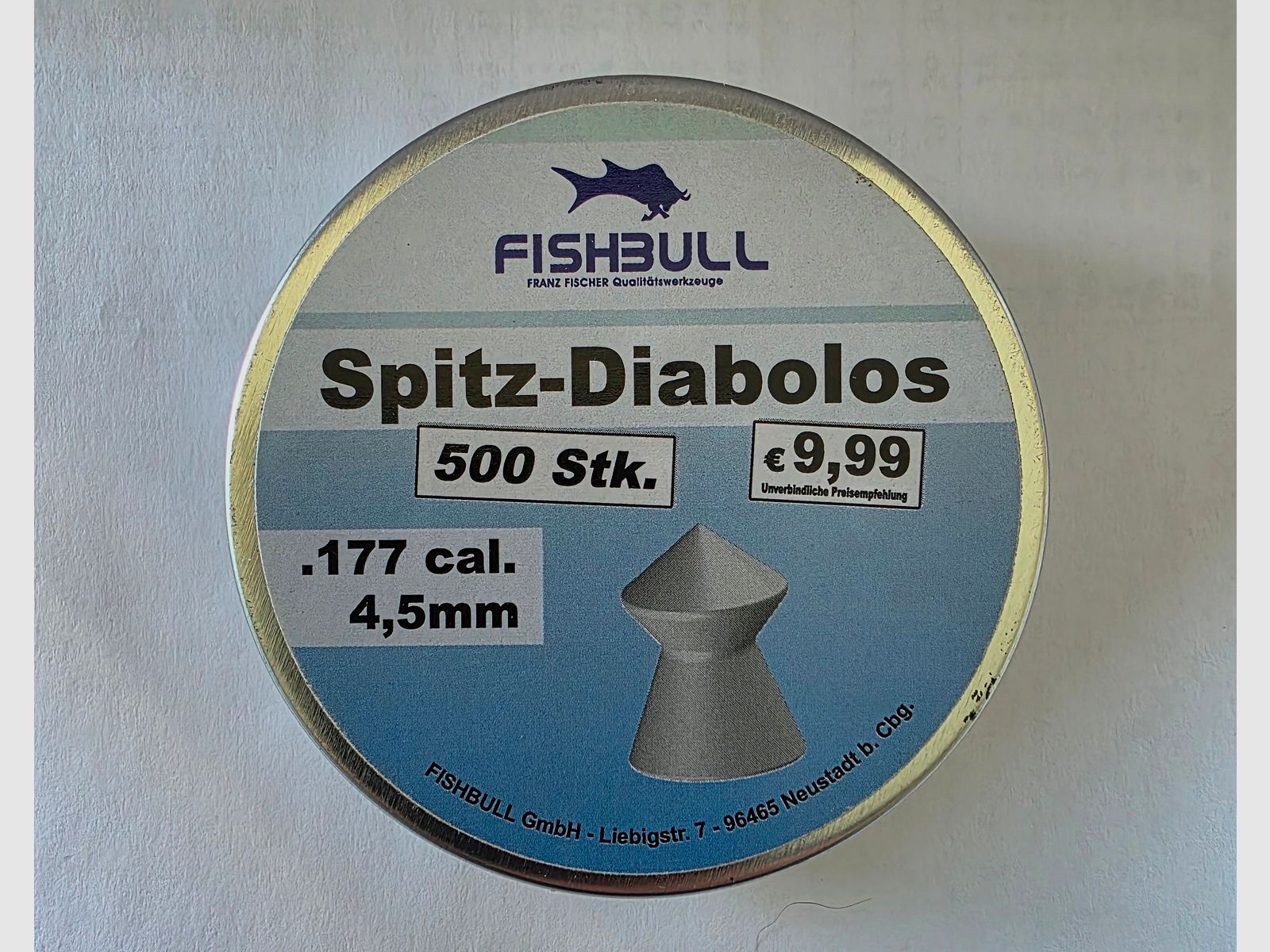 FISHBULL Spitzkopf-Diabolos 4,5 mm (.177 cal.) 500 pièces/boîte !, image 1 sur 3