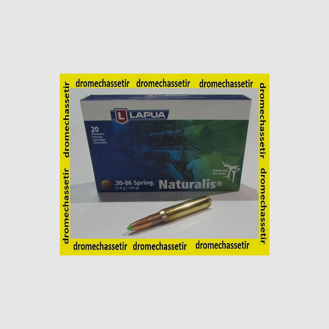 1 scatola di 20 cartucce in 30-06, LAPUA Naturalis 170 grains
