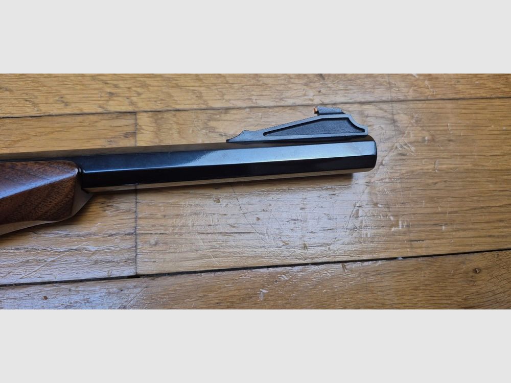 Sehr spielerische Pistole Thompson Center – Modell Contender – Lauf 10 Zoll – Kaliber 30-30 oder 30WCF – Waffe von Rochester aus Anfang 1979 – Sehr schönes Holz – Sehr gut angepasster Pachmayr-Griff – Wunderschöner oktagonaler Lauf – Exzellente Mechanik und Abzug – Schöne Trainings- und Präzisionswaffe – TBE/TBE+, Bild 10 von 30