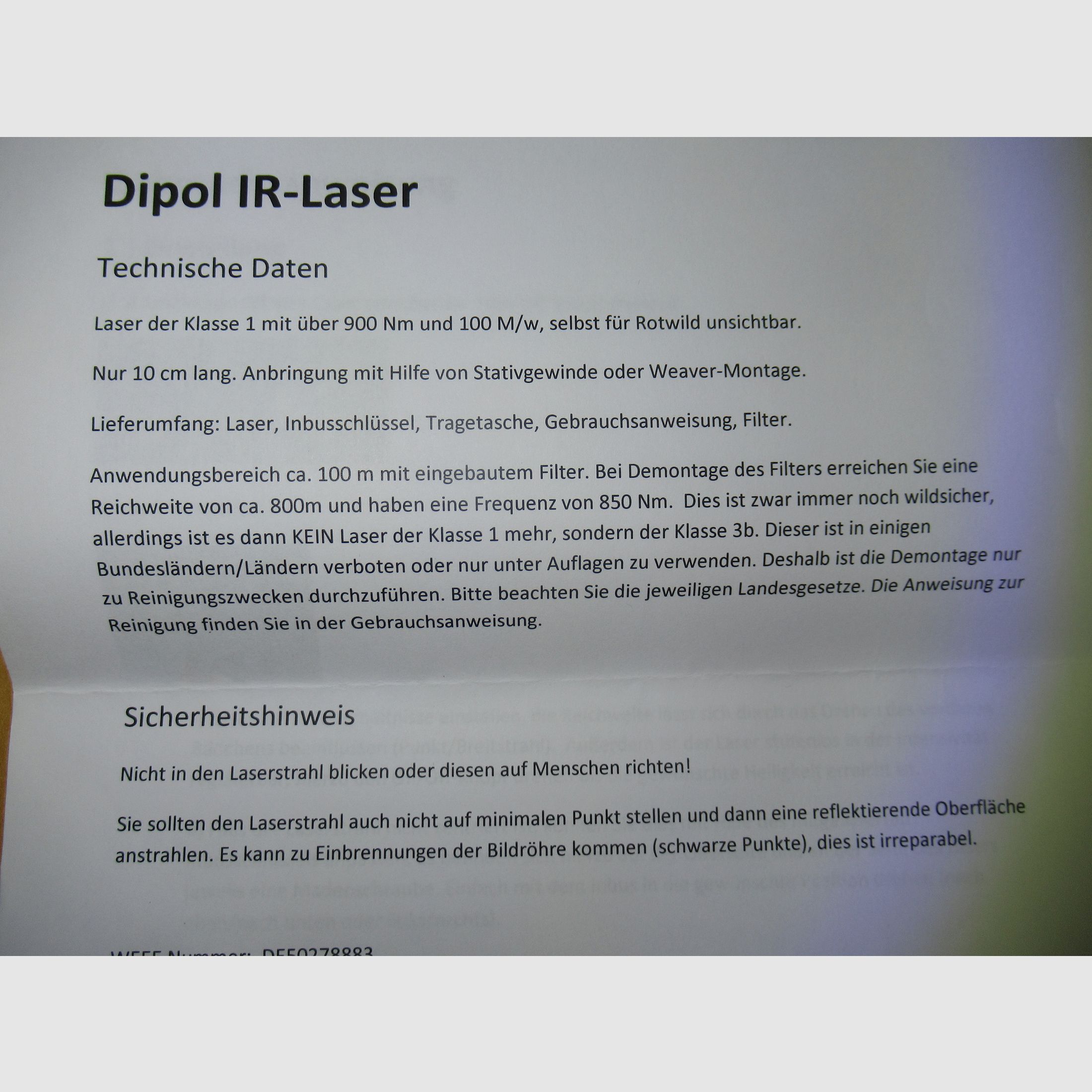 Dispositivo di visione notturna LYNX 1x53 con tubo Photonis e laser IR !! TOP !!!