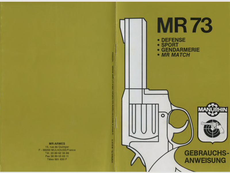 Revolver Manurhin MR73 5" .357 Magnum 6 Schuss