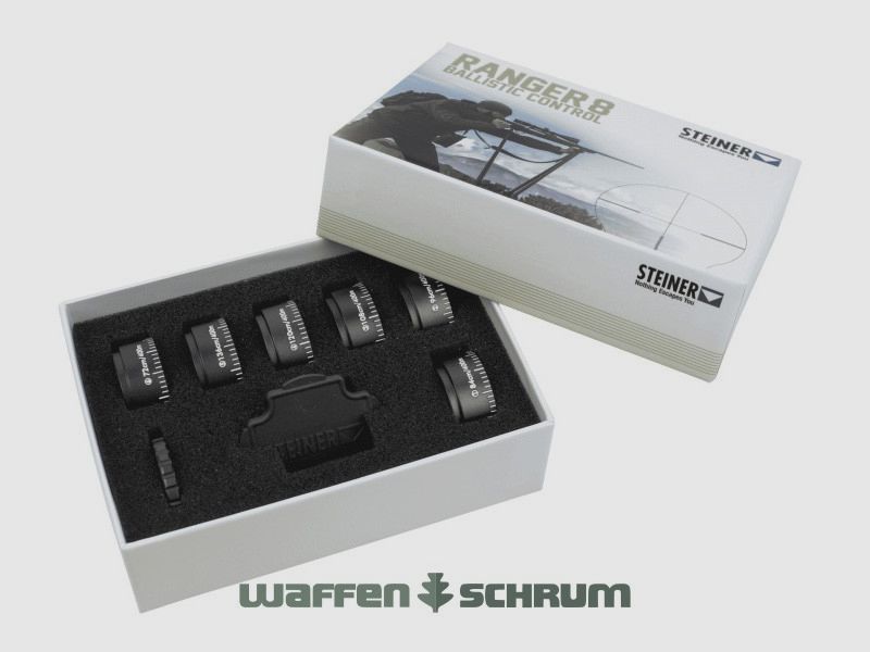 Steiner Ballistic Control Set für Ranger 8 Kappen + Schraubendreher Ranger 8 ohne BT