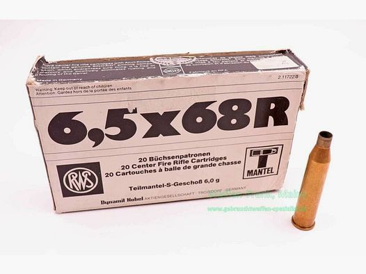 RWS (WZd.Fa.Rottweil) Cases 6.5x68R