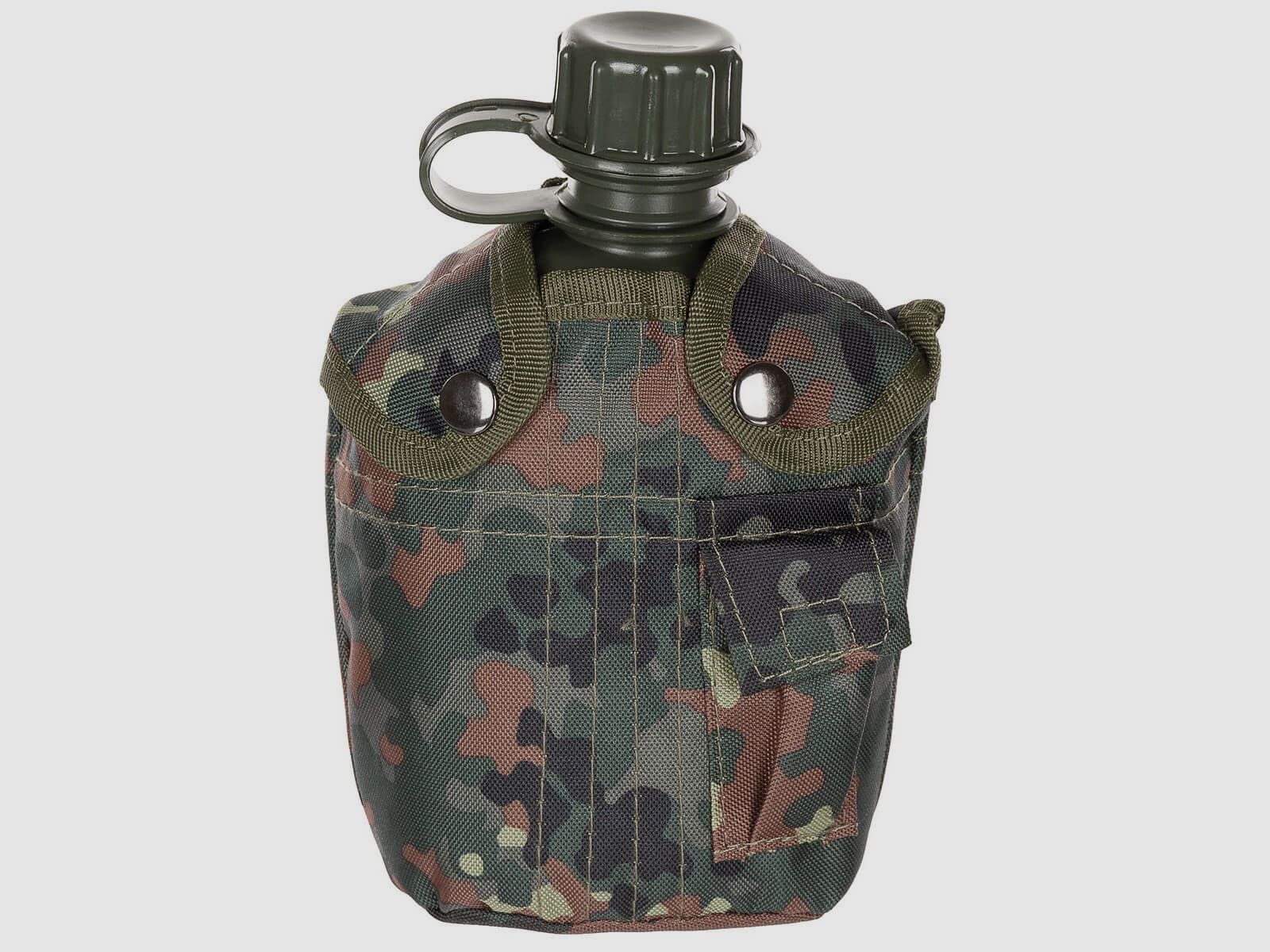 US Feldflasche mit Hülle, 1l - Flecktarn