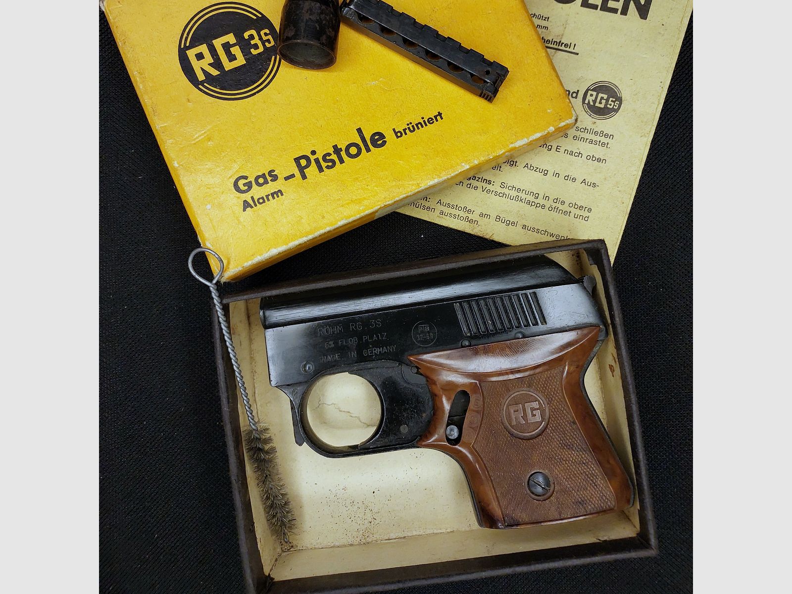 Taschenpistole RG3s - Röhm RG 3 s Schreckschuss Pistole Kal. 6mm Flobert (PTB 33-69)