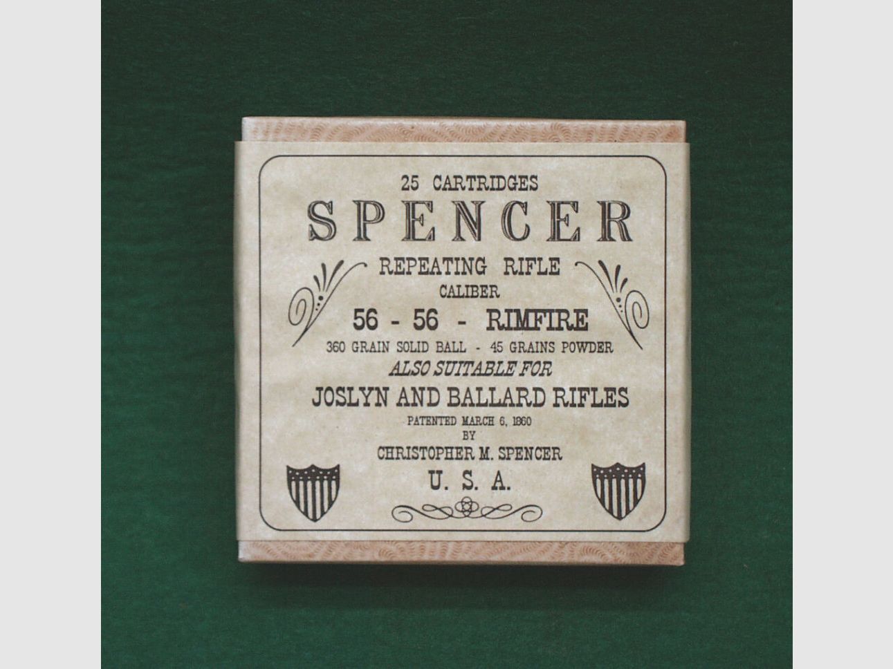 Replika Patronenschachteln Spencer 56-56-Rimfire