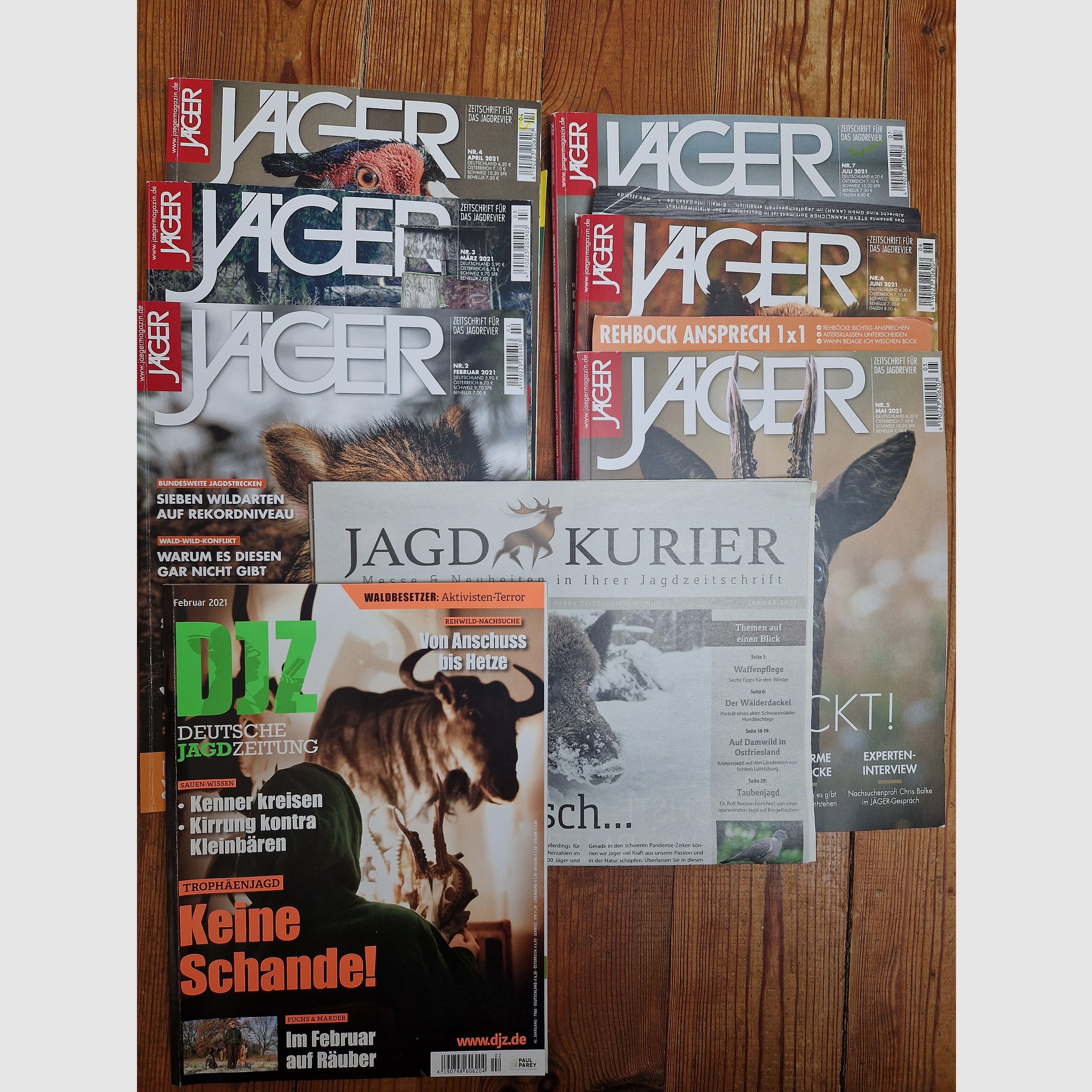 Zeitschriften VISIER, VISIER Special, DWJ, Jäger, Der Überläufer