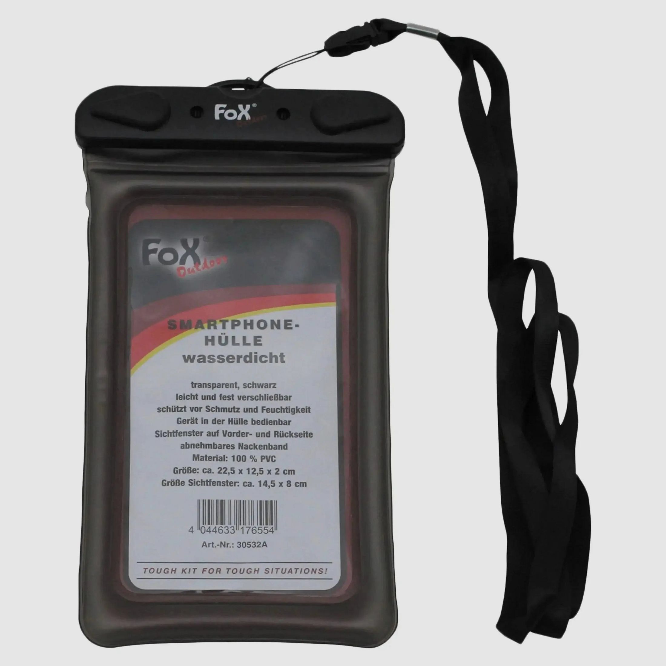 Fox Outdoor Fox Outdoor Custodia per smartphone impermeabile trasparente - Nero