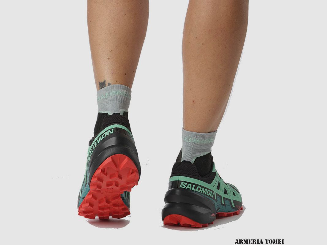 SALOMON – FEMMES – SPEEDCROSS 6 W Noir / Biscay Vert / Rouge Feu, image 7 sur 7