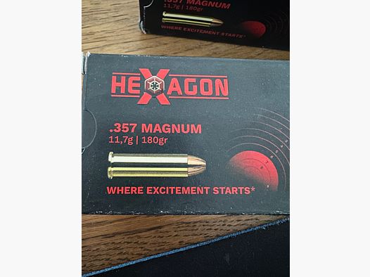 Geco Hexagon .357 Magnum 11.7, 180gr ammunition