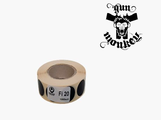Black target pasters RS Ø 20 mm, 1000 pcs