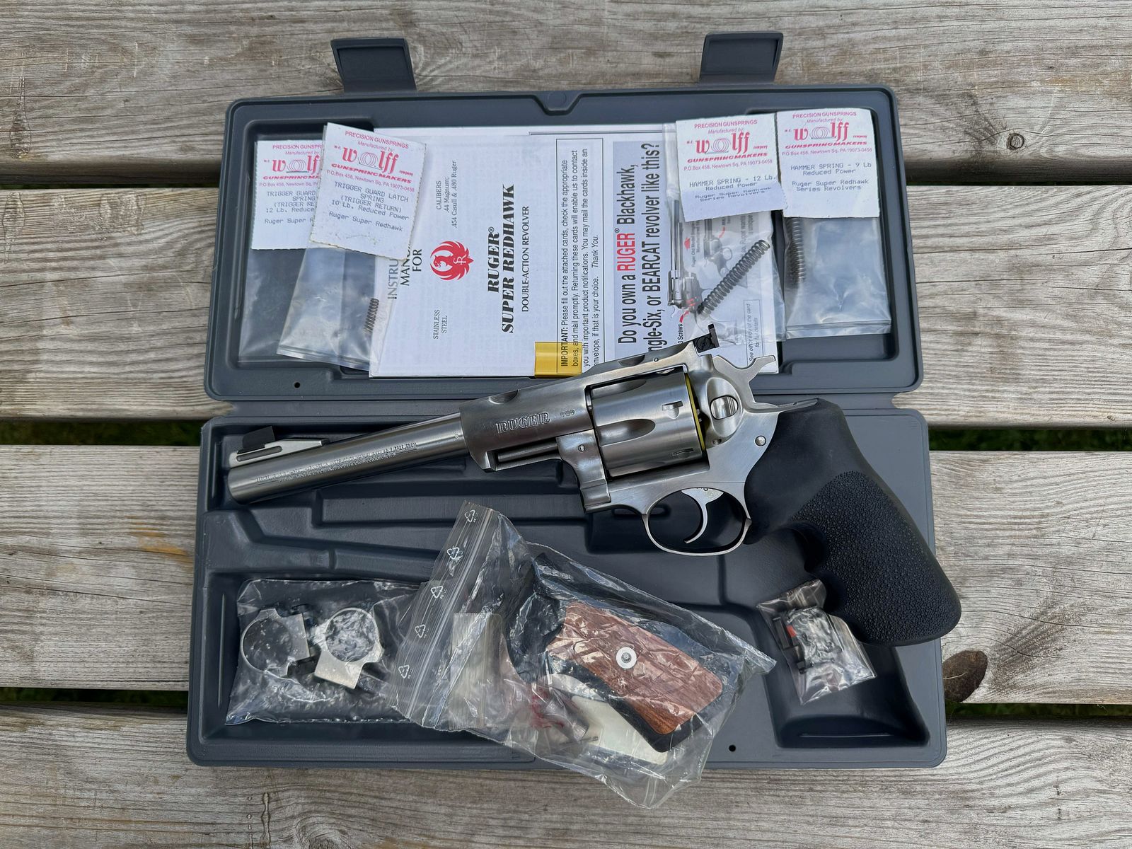 Ruger Super Redhawk .44Magnum 7.5“ stainless steel, like new, from hunter's hand