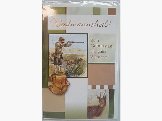 Geb.Karte Jäger/Hund/ - Bock