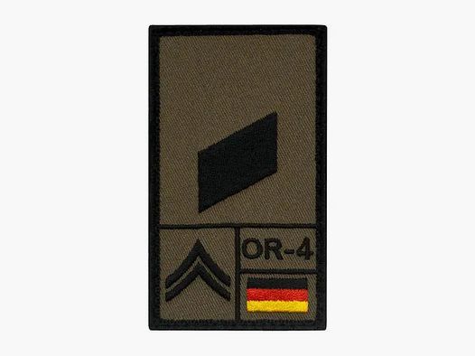 Café Viereck Café Viereck Rank Patch Korporal links oliv