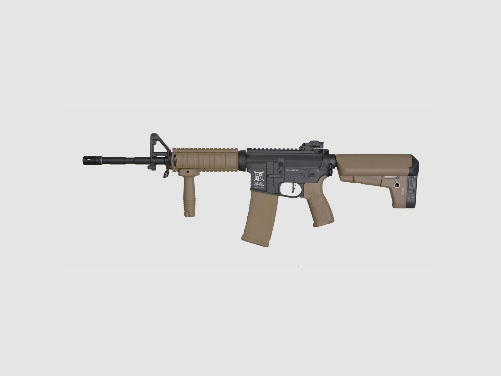 AR15 RIS BRAVO Delta Armory Tan/Nero S-AEG Fucile Airsoft Libero da 18 Anni