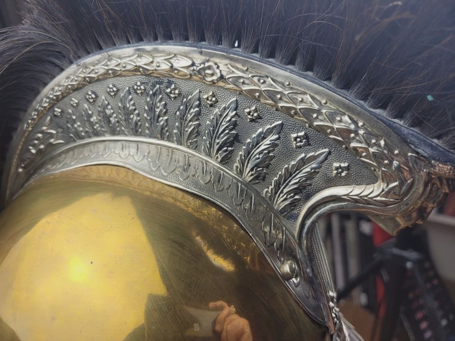 Sehr schöner Helm der Gendarmerietruppen zu Pferd – Mod 1912 – Bombe in perfektem Zustand – Mähne vorhanden – „Franck et fils“ – TBE++, Bild 14 von 21