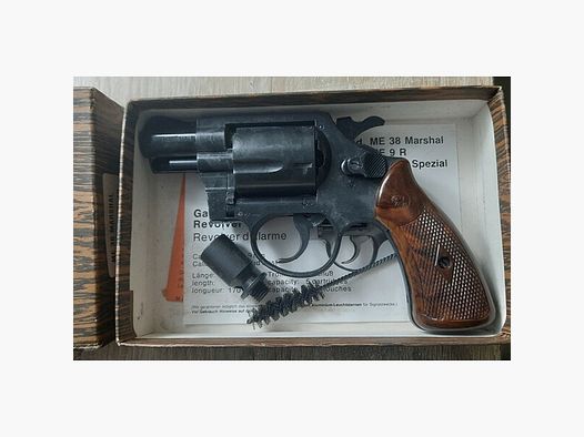 Cuno Melcher ME 38 Marshal Revolver im Kal. 9 mm R.Knall mit Verpackung