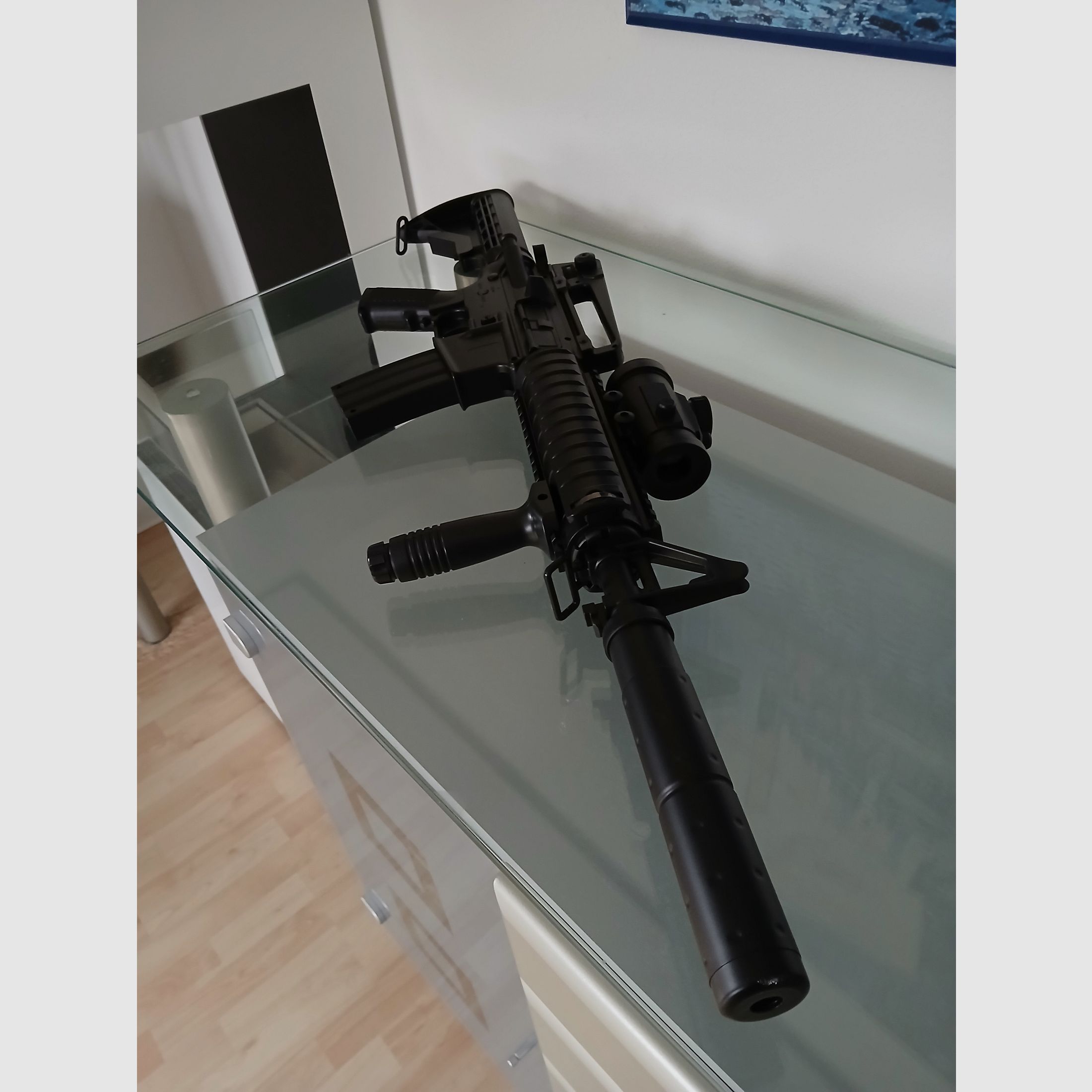 Elektrisches Softairgewehr M4 Airsoftgewehr Maschinengewehr! Neuwertig! Garantie!