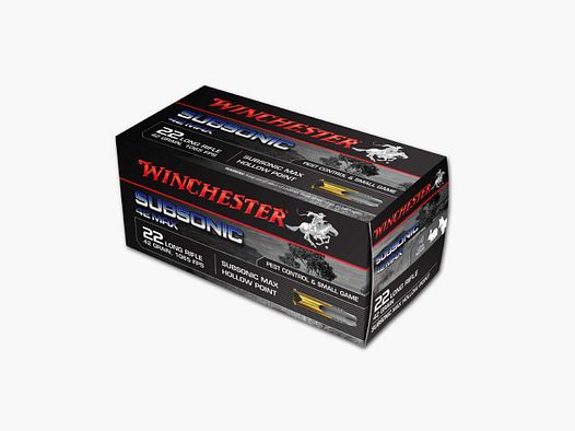 Winchester Subsonic .22 LR 42GR HP 50 cartucce