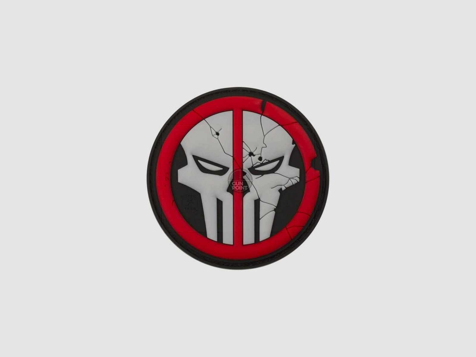 JTG Deathpool Skull Rubber Patch-Multicolor