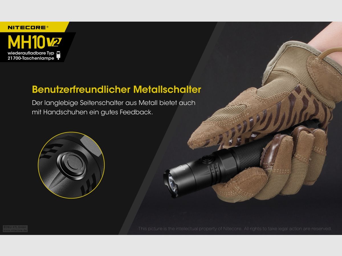 Nitecore MH10V2 Taschenlampe MH10 V2 1200 Lumen
