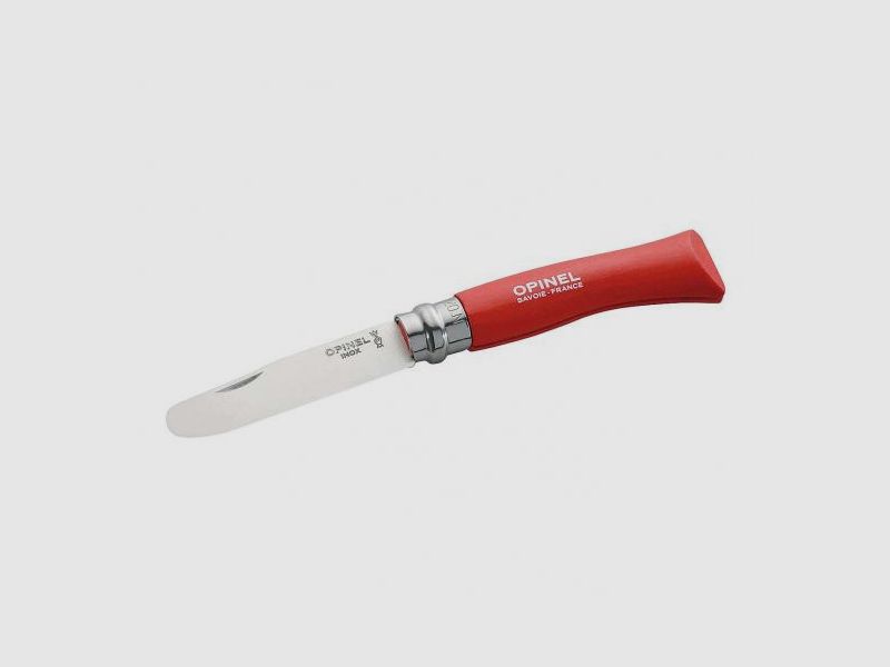 Opinel children's knife, stainless steel beech wood, red
