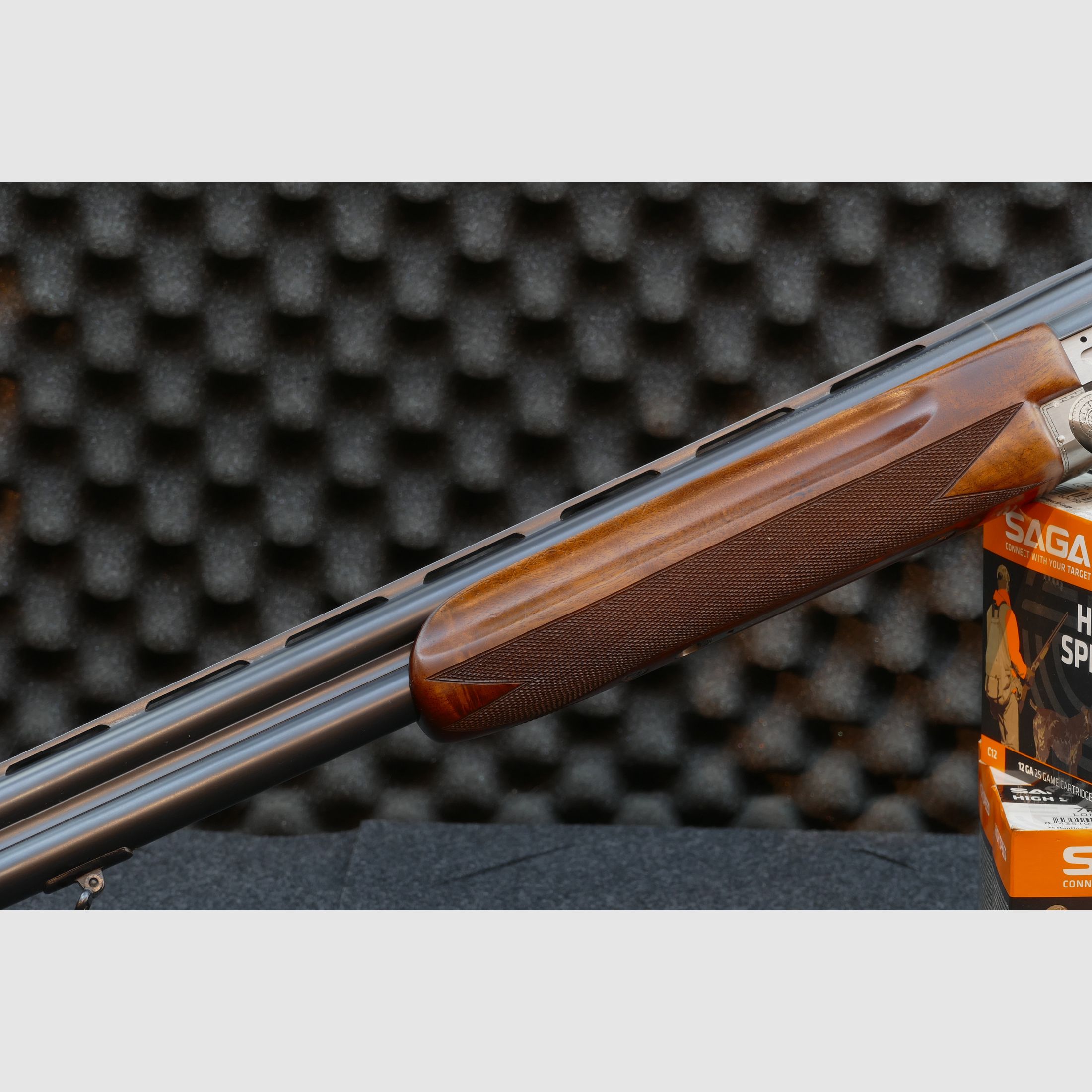 Winchester Super Grade – 12/70, Bockdoppelflinte, Schrankwaffe, Top Zustand