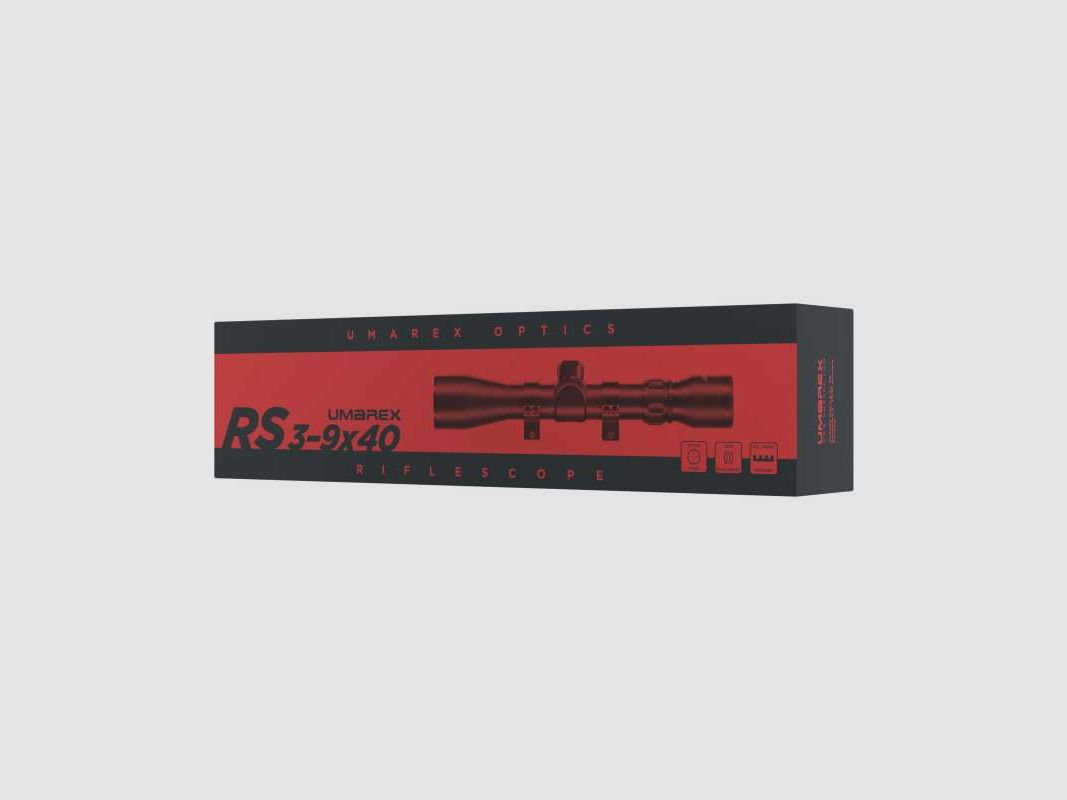 Umarex RS 3-9x40 Zielfernrohr mit Montageringen Ø30 mm