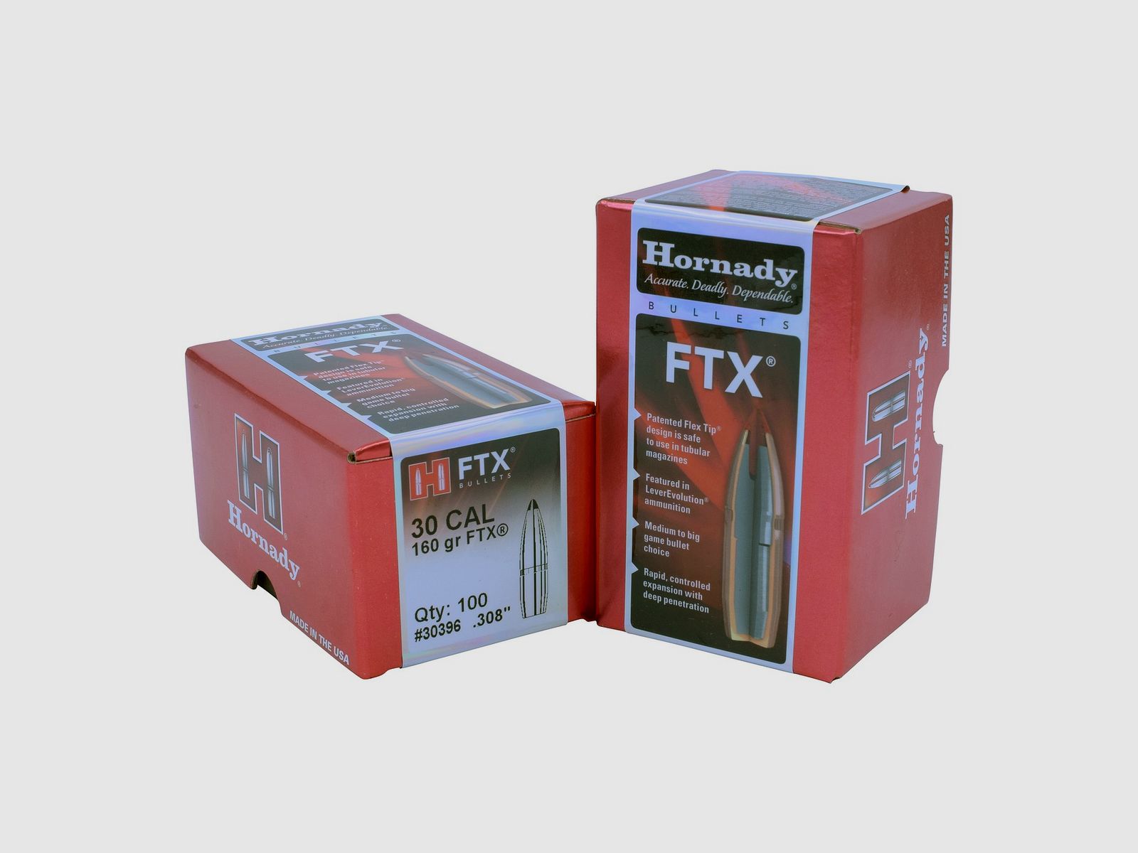 Hornady FLEX TIP BULLETS .30/.308 MARLIN EXPRESS 160GR FTX – 100 pz.