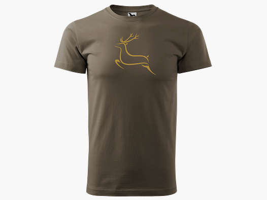 Hert T-Shirt Bruin - Logo 4