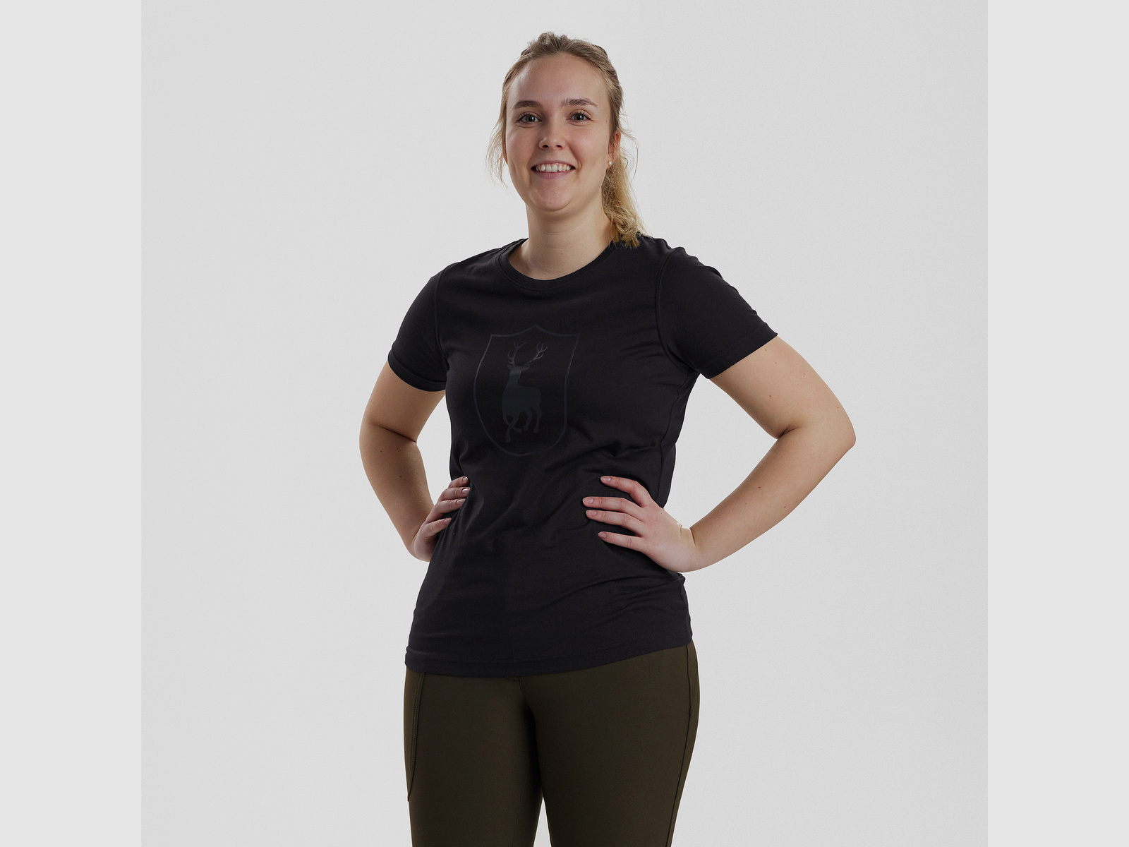 Camiseta con logo Lady - Negra - Talla de mujer: 42