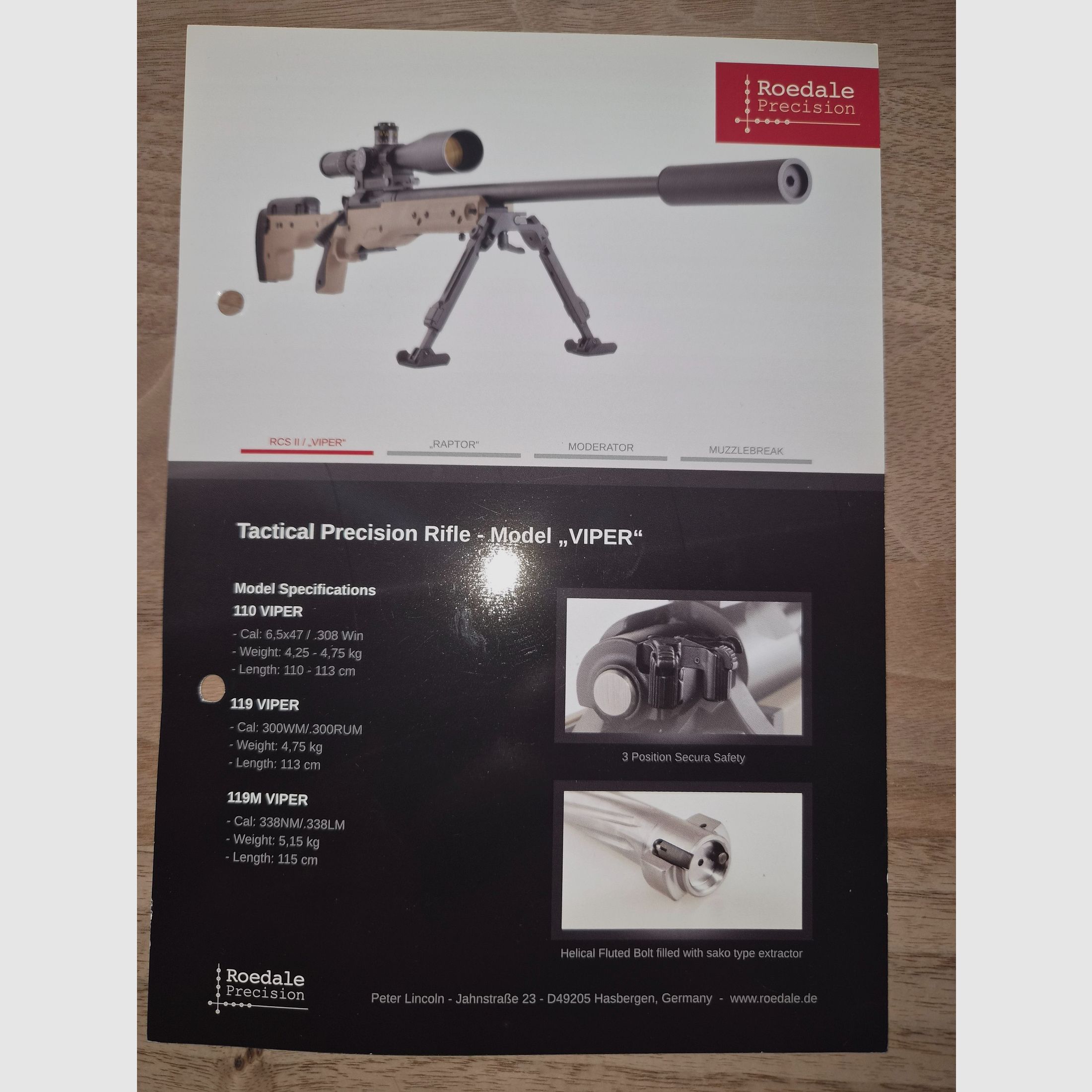 Roedale Tactical Precision Rifle, RCS II Viper, image 15 sur 17