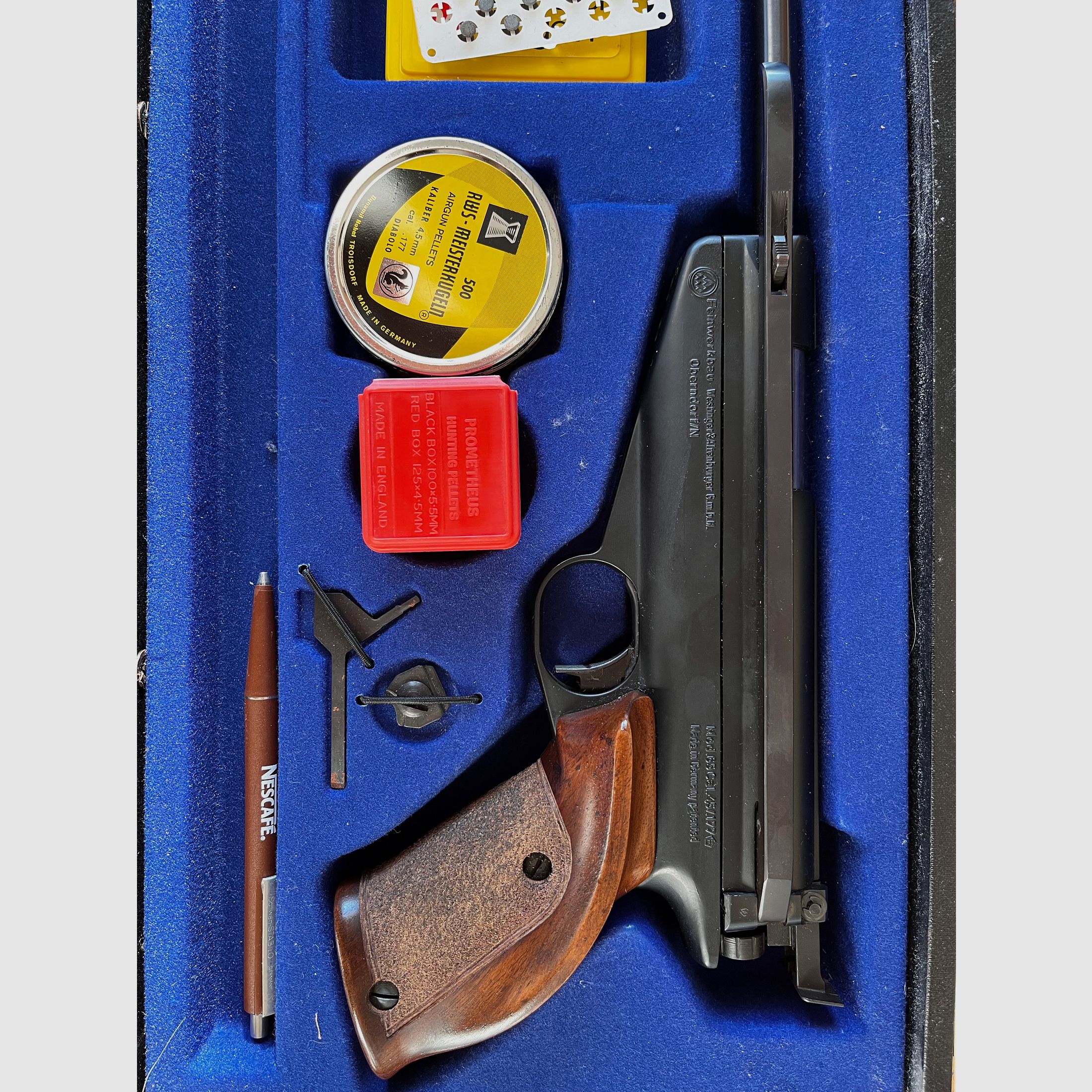 Pistola ad aria Feinwerkbau Mod. 65 Cal. 4,5 mm / .177 inclusi 1500 diabolos