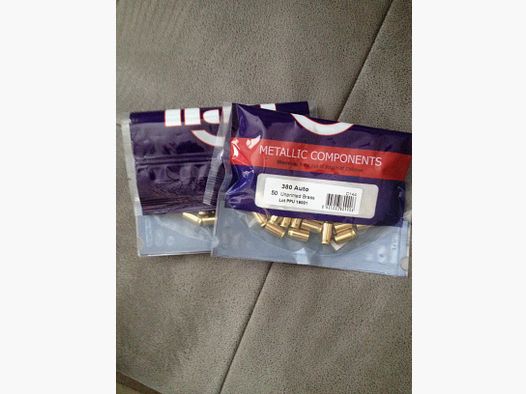 100 neue Hülsen 380 ACP /9 mm Kurz