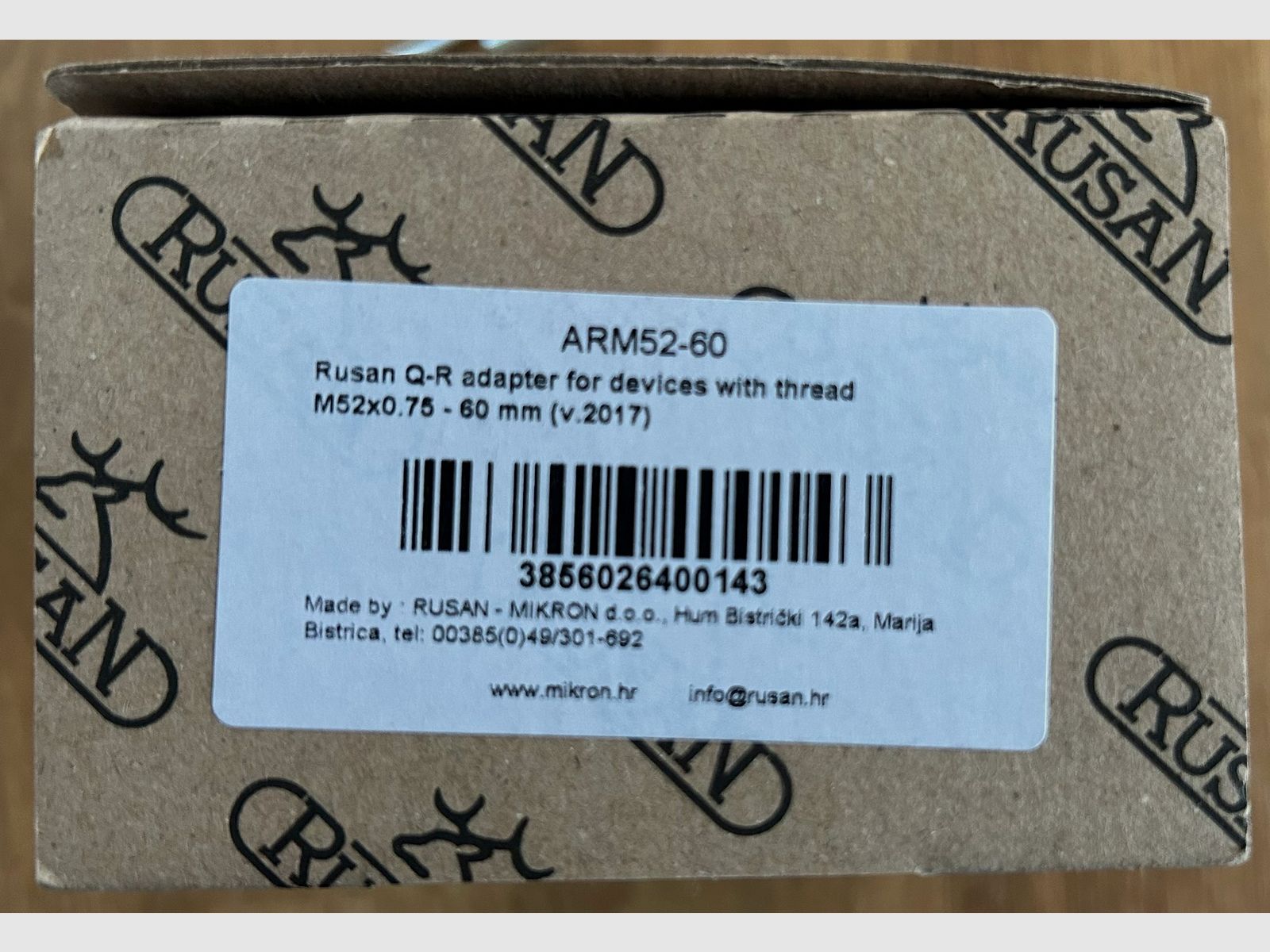 Adaptateur Rusan Q-R ARM52-60