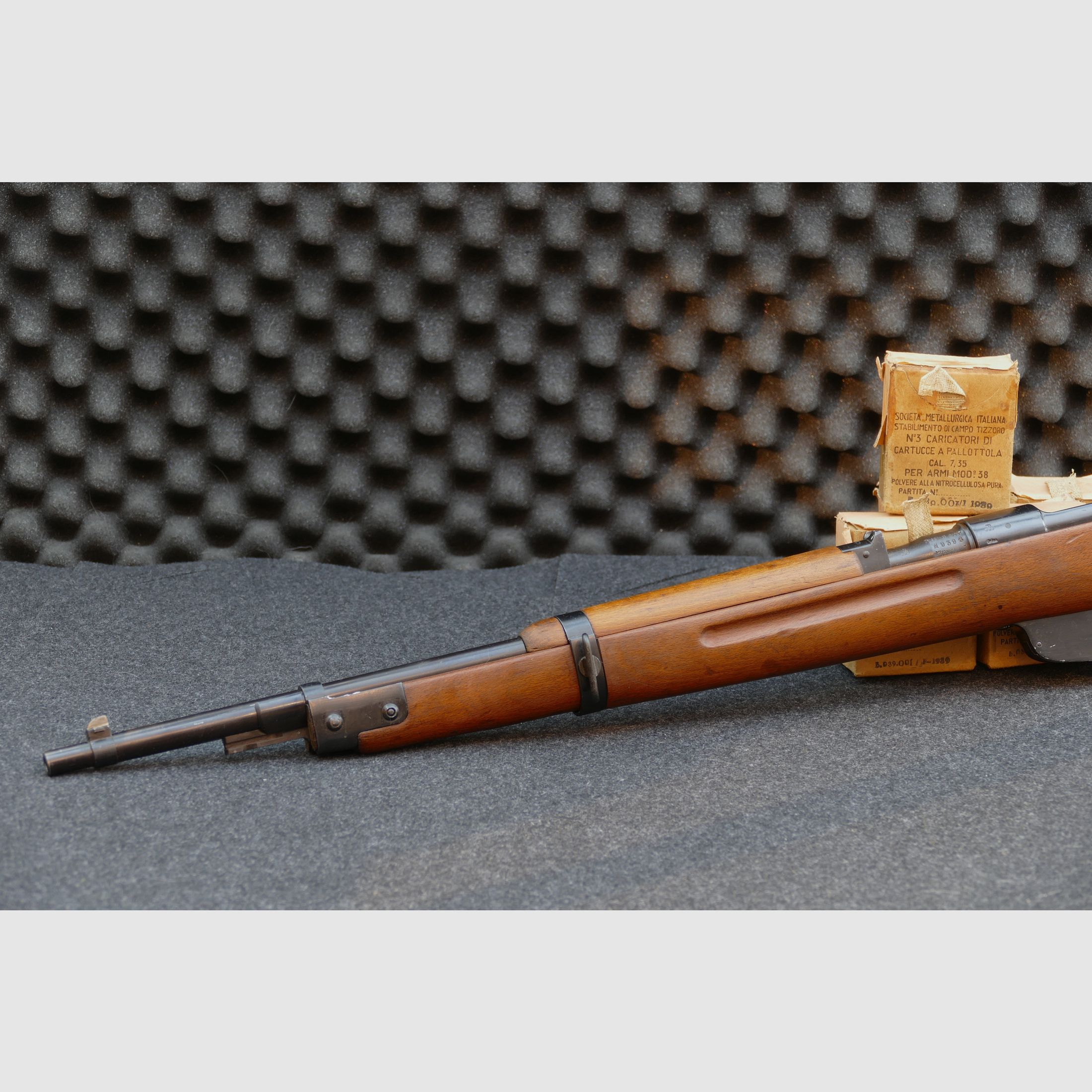 Carcano Mod. 1938 „Fucile Corto“, 7,35Carcano — 1939 — Schaft & System nummerngleich (Kurzgewehr), Ordonnanz, Sammler