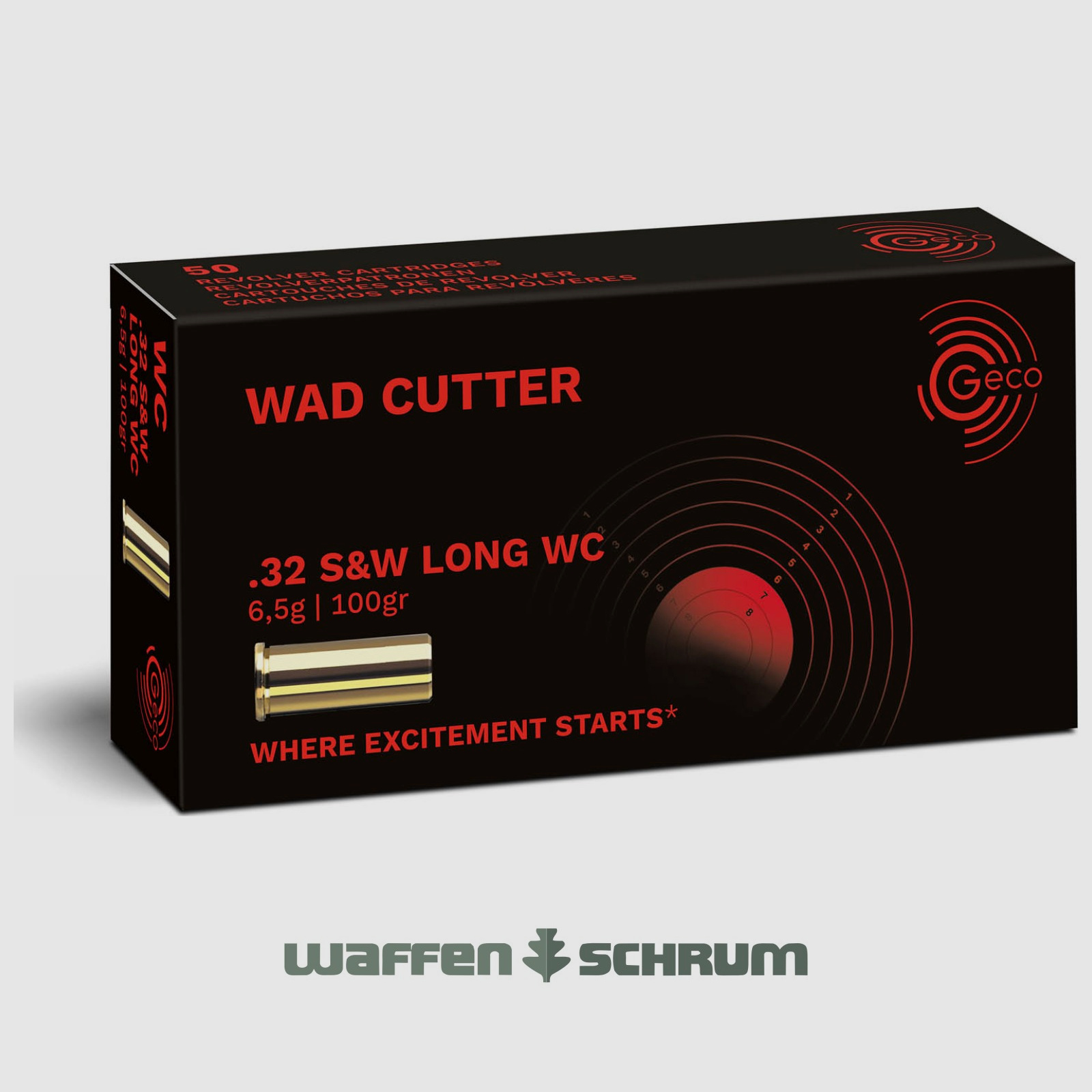 Geco WC 6.5g - 100gr .32 S&W Long