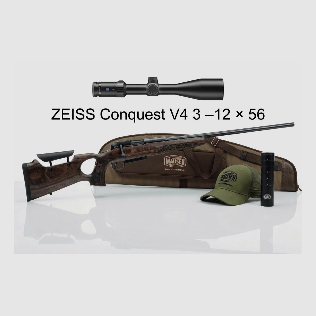 Zestaw akcji Mauser 25 Max 8x57IS z prostym powtarzaczem ZEISS V4 3 - 12 x .308Win