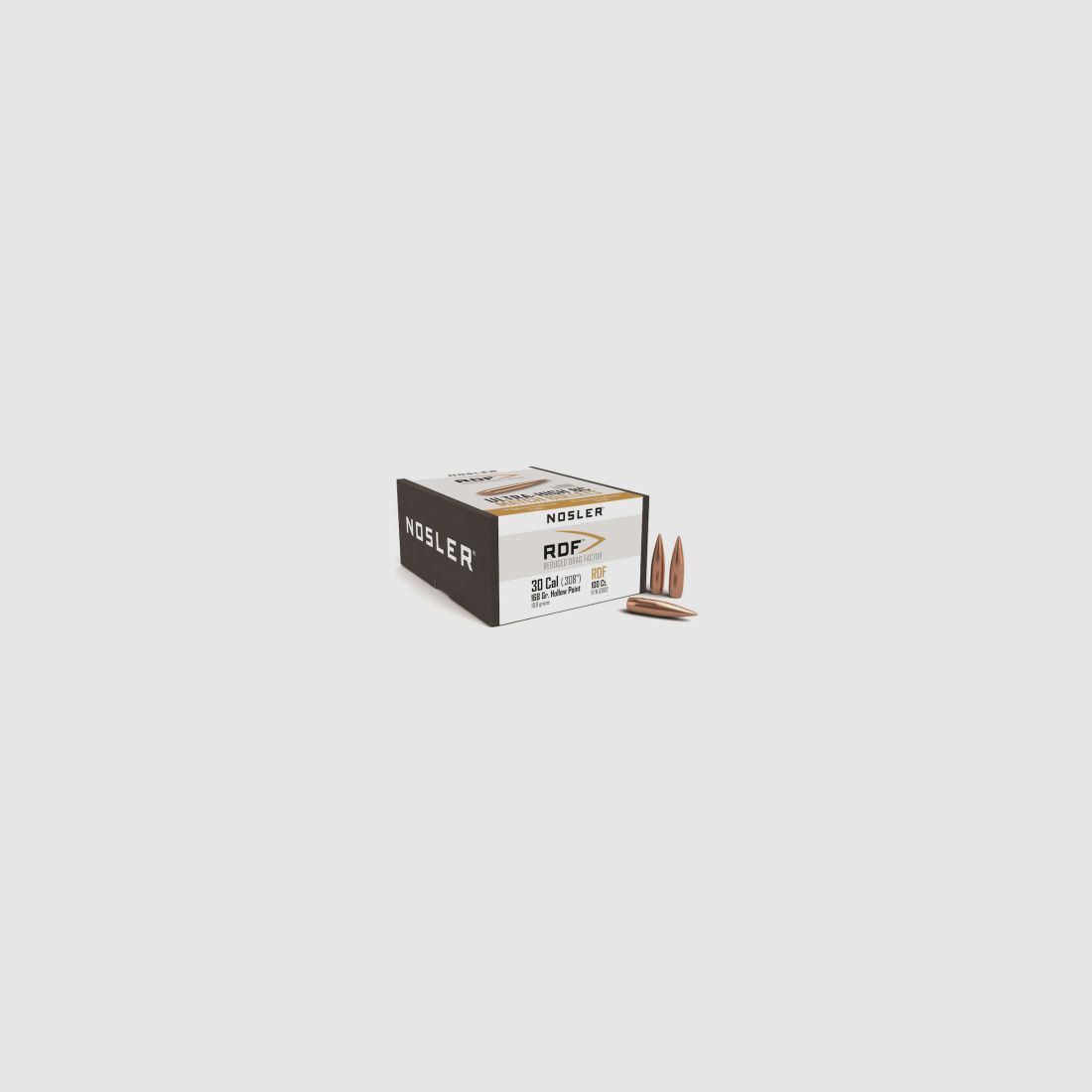 Proiettile Nosler .30/.308 RDF 168GR Jacketed HPBT 100 pezzi