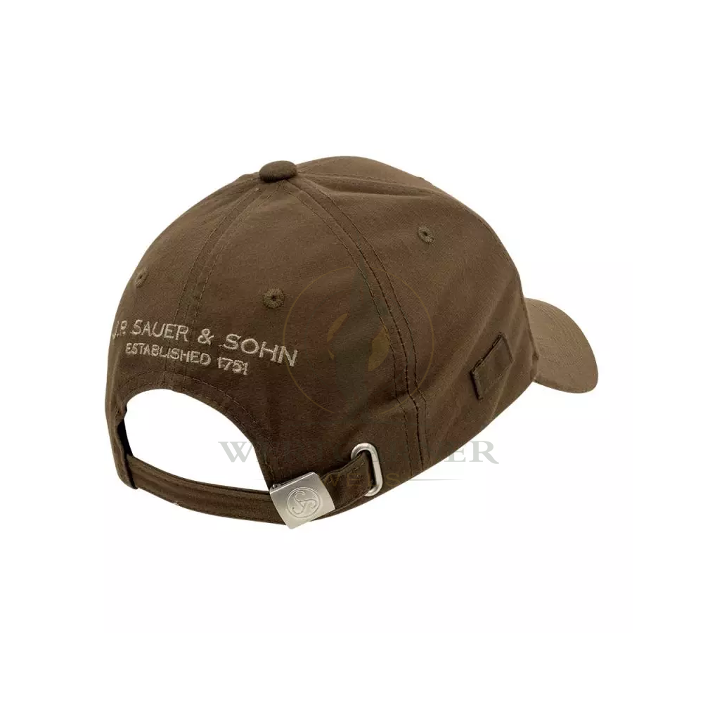 Cappello Sauer marrone con logo, immagine 2 di 4