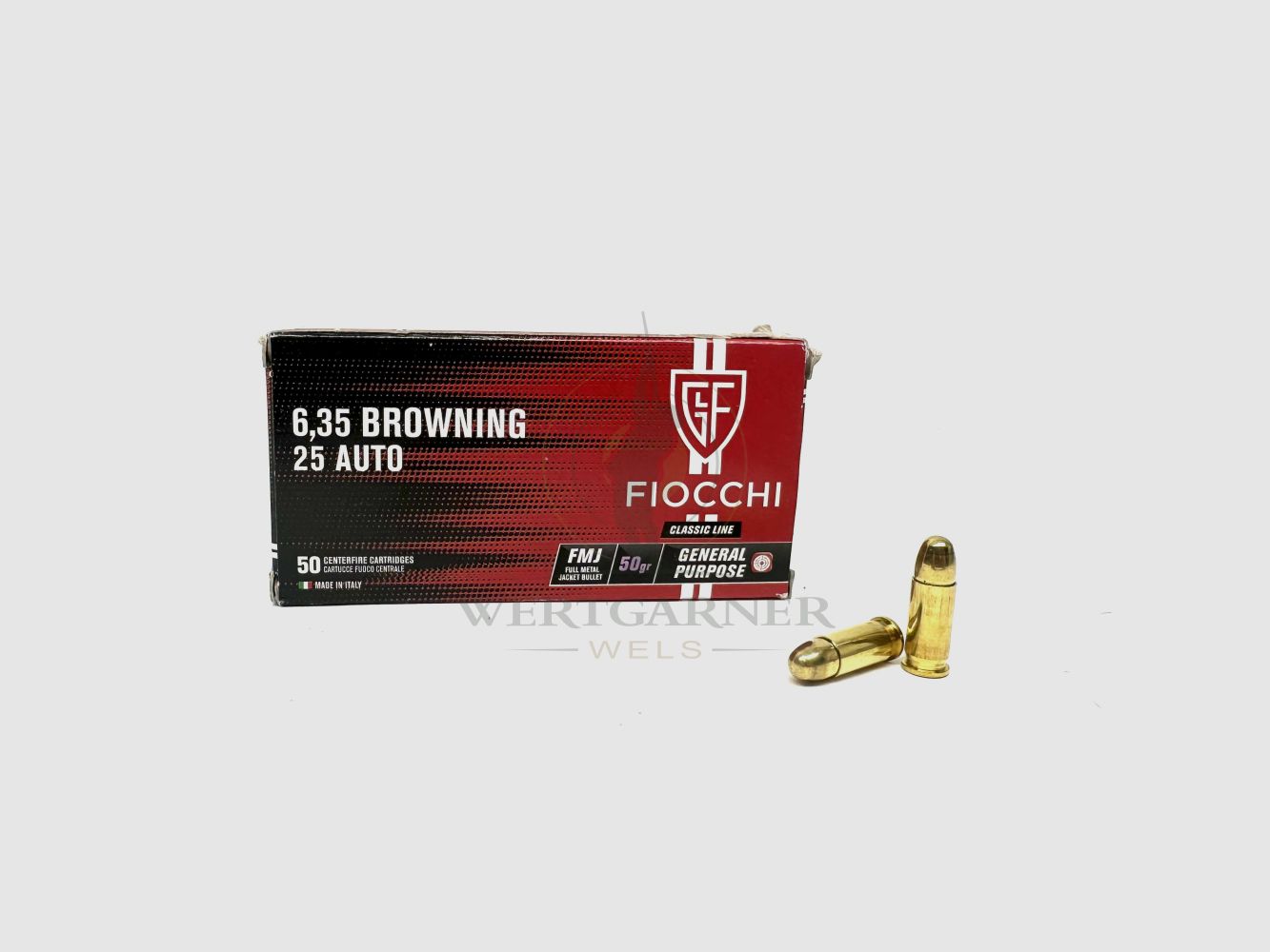 Fiocchi 6,35mm Browning / .25 Auto FMJ 50gr